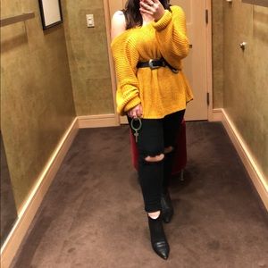 Mustard/yellow Zara knit